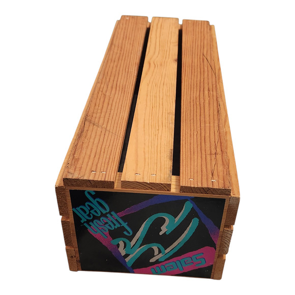 Vintage Salem Cigarettes Wood 24 CD Storage Holder Crate Promo Retro '90s - Picture 6 of 7